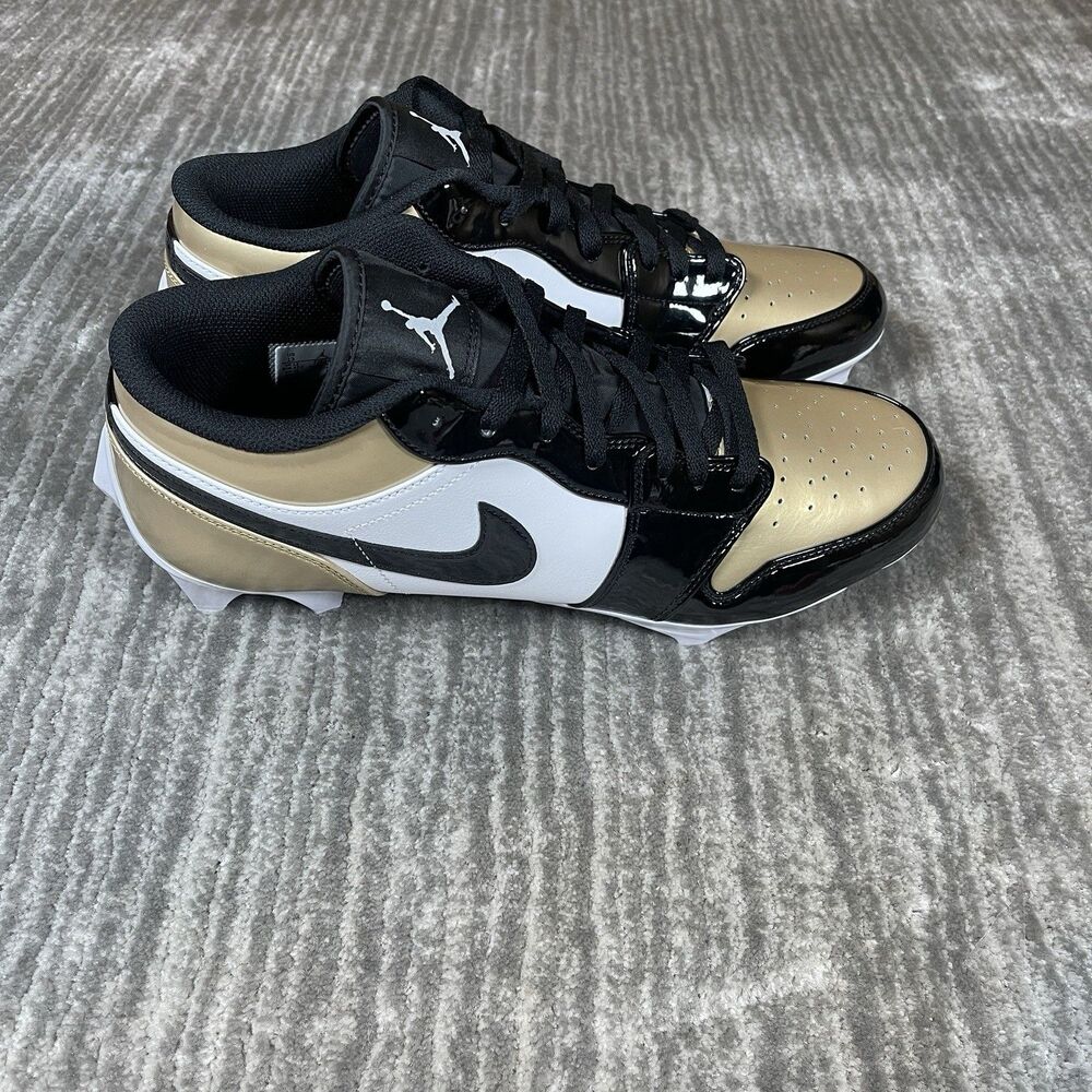 Jordan Air Jordan 1 Low TD Shoes Mens Size 13 Gold Football Cleats FJ6245-701